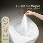 MOLLIS Disposable Period Underwear for Women, Postpartum Panties, & MOLLIS Flushable Wipes for Adults, Extra Large Unscented Wet Wipes with Witch Hazel & Vitamin E