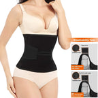 Postpartum Belly Band,C Section Belly Binder,Abdominal Binder Post Surgery Girdle,Tummy Tuck Compression Wrap Waist Trainer (Black, S/M)