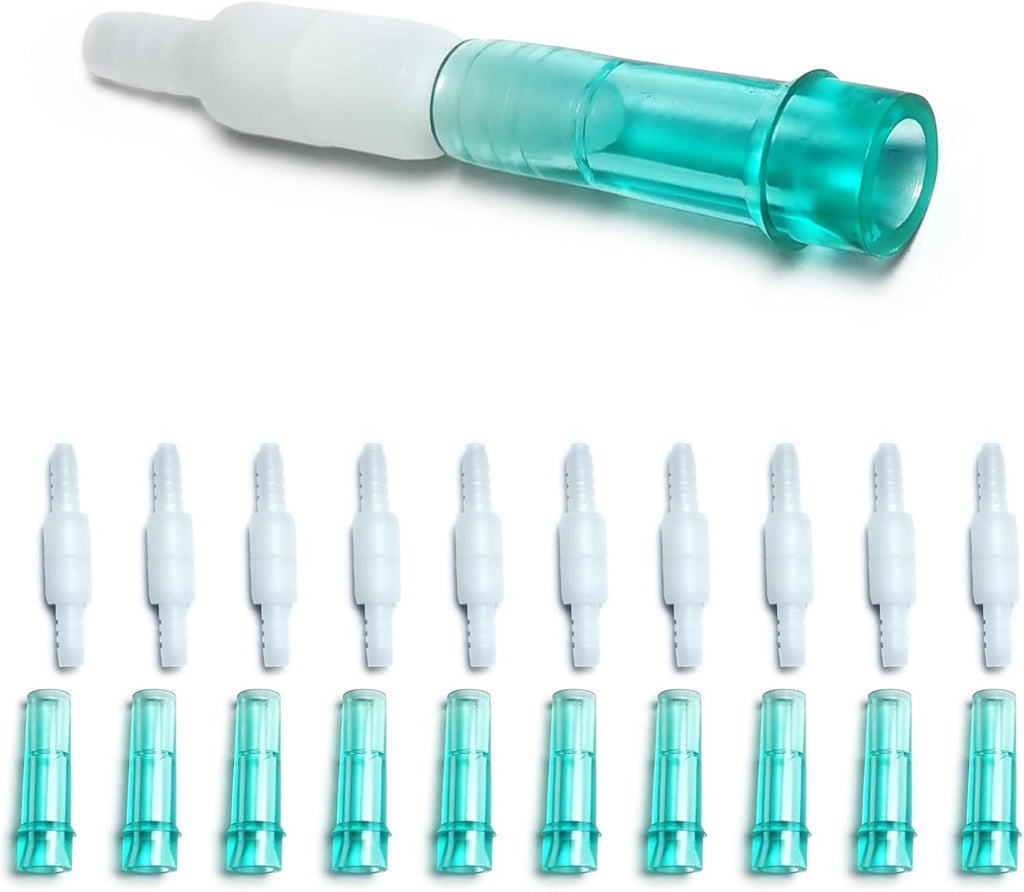 Oxygen Tubing Swivel Connectors 10-Pack, Seamless Swivel Connections for Cannula or Tube, 360-Degree Rotation, Standard Size - Male/Female