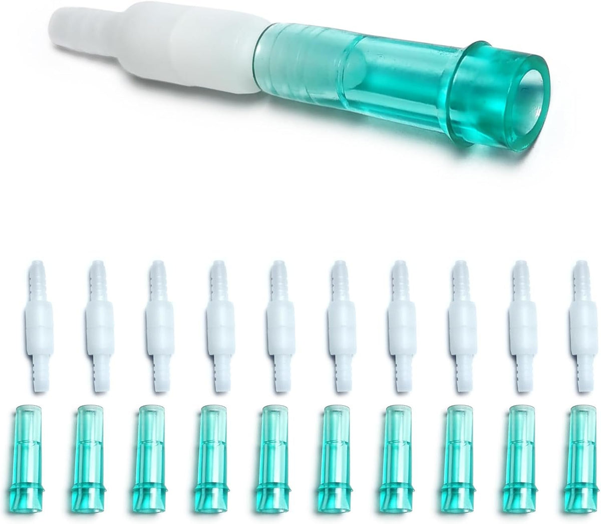 Oxygen Tubing Swivel Connectors 10-Pack, Seamless Swivel Connections for Cannula or Tube, 360-Degree Rotation, Standard Size - Male/Female
