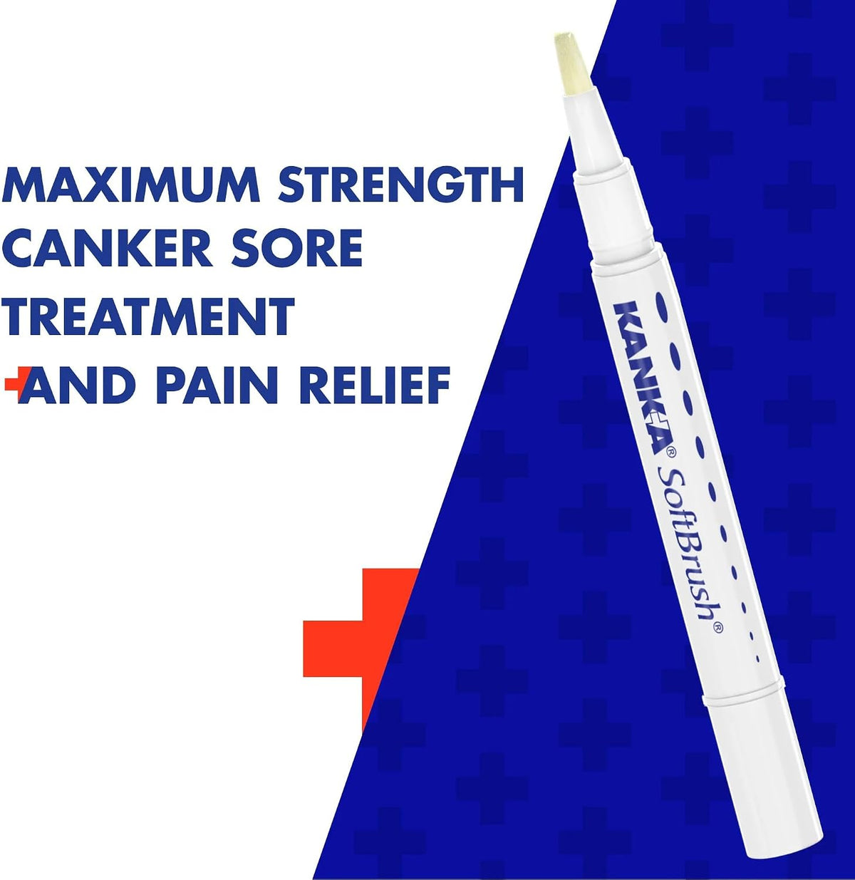 Kank-A Soft Brush Tooth & Mouth Pain Gel, Professional Strength, 0.07 Ounce, Dual Relief Formula for Toothaches, Gum & Other Mouth Pain, Easy to Use Pen Applicator, Fast-Acting Pain Relief