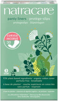 Natracare Natural Organic Cotton Curved Panty Liners for Sensitive Skin, Shaped for Extraordinary Everyday Comfort, 30 Liners Per Box (Pack of 16 Boxes, 480 Liners Total)