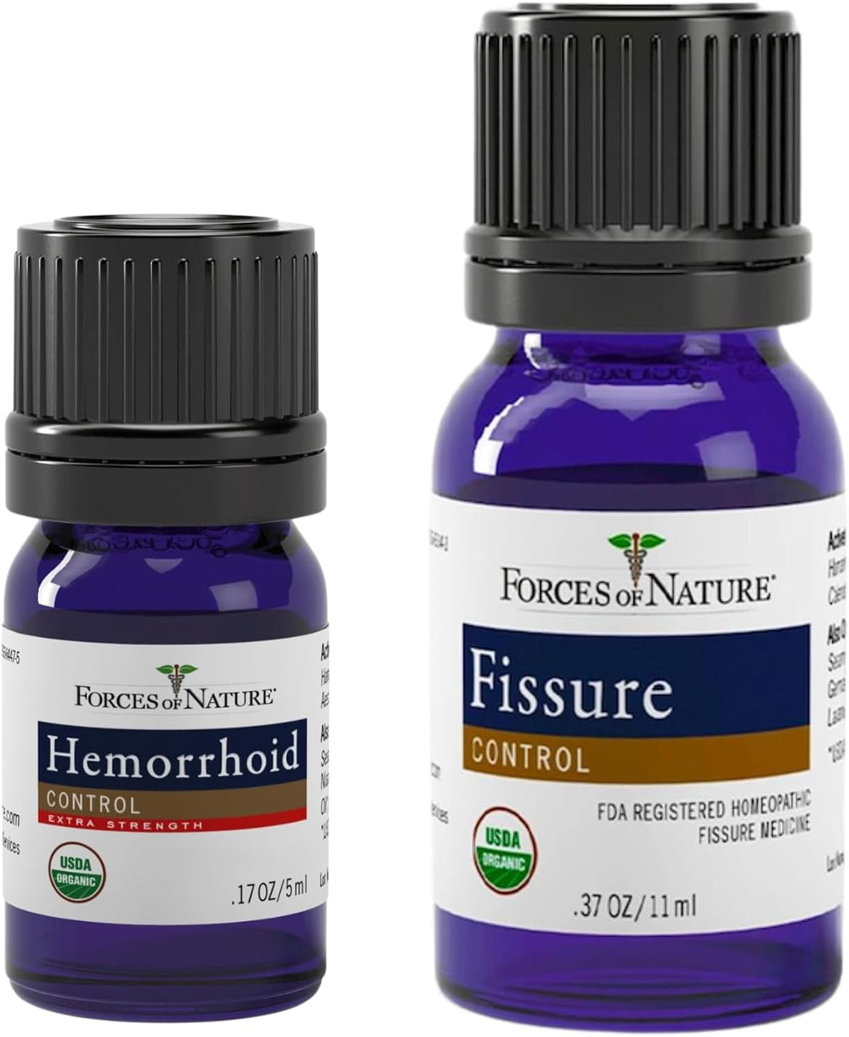Forces of Nature Hemorrhoid Control Extra Strength (5ml) + Fissure Control (11ml) | Virtual Bundle