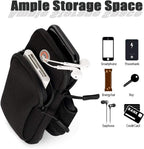 Phone Holder for Running Armband iPhone 17 16 16e 15 14 13 12 11 Pro Max XS XR Plus Mini Galaxy Ultra S26 S25 S24 S23 S22 S21 Note 20 10 Pouch Bag, Arm Band Sleeve Fit Sport Gym Hiking Black