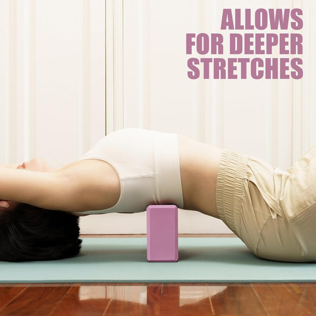 Septo 2 Pcs Yoga Blocks, 9x6x3 Inch Foam Blocks for Pilates | High density EVA foam Yoga Props lightweight non-slip surface for meditation stretching balance training
