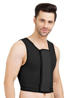 Gynecomastia Short Vest || MODERATE COMPRESSION || Velcro Closure || Chest Shapewear || Comfortable for Men || Tomboy Chest Binder || Shapewear for Post-Surgery |