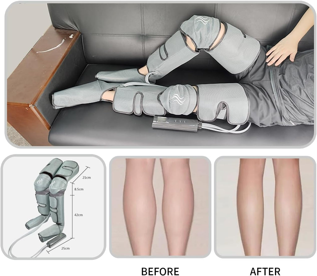 Leg Pressotherapy, Leg Massager with Compression, Pressotherapy for Home (Grey Marengo)