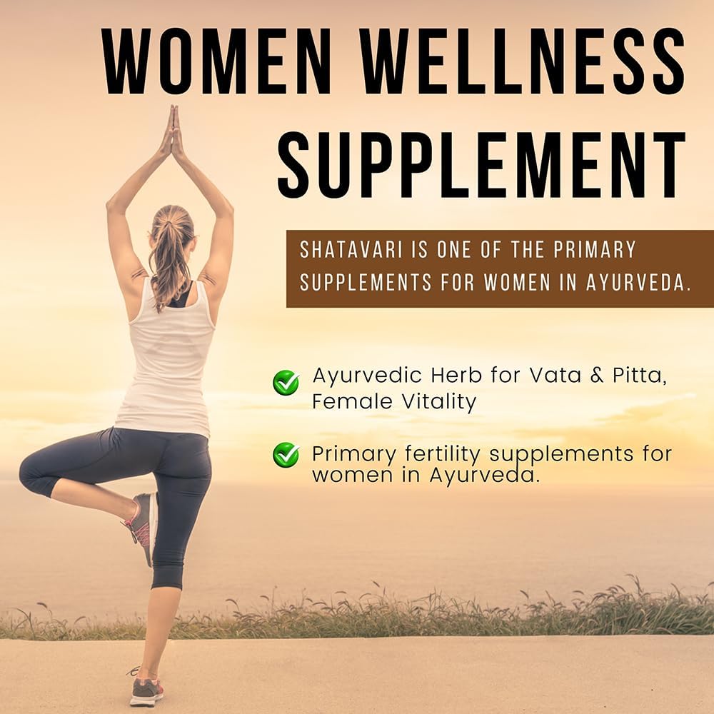 Shatavari Capsules 1000mg Breastfeeding Lactation Supplement for Women, Supports Hormone Balance for Women, Ayurvedic Herb for Vata & Pitta, Female Vitality & Rejuvenation (90 Capsules)