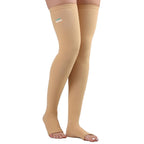 Tynor Compression Stocking Mid Thigh Classic, Beige, Large, 1 Pair