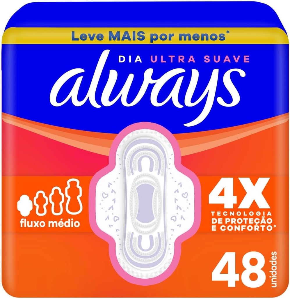 Always Sanitary Pads With Wings 48 pieces