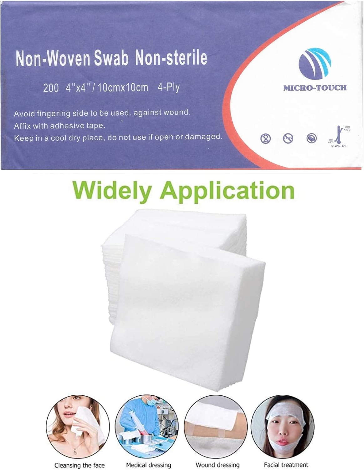 Gauze and Wound Dressings Sterile 10 cm 200 pieces