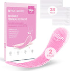 Hilph Cooling Compress for Postpartum Childbirth, 2 Pack Perineal Cooling Pads with 24 Disposable Covers, Vaginal Care, Relieve Pain and Discomfort Postpartum, Pink