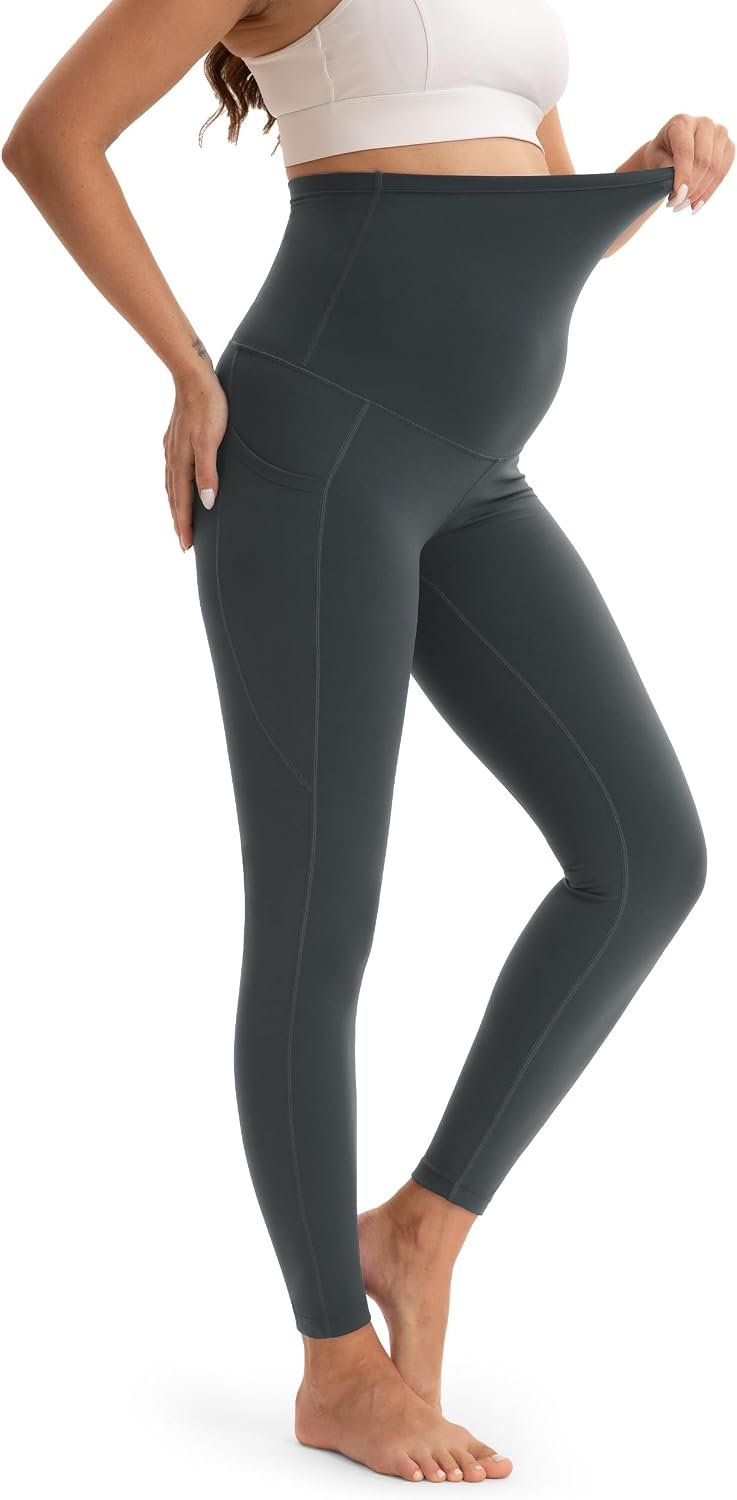 SEVEGO Tall Women's 32/34/36 Inseam Maternity Leggings Over The Belly Pregnancy Yoga Pants Workout Active Wear
