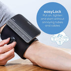 Beurer BM81 easyLock Automatic Upper Arm Blood Pressure Monitor, Smart Cuff Without Cables for Fast Measurement, Bluetooth, 240 Memory Sets, Data Transfer to Apple Health and co.