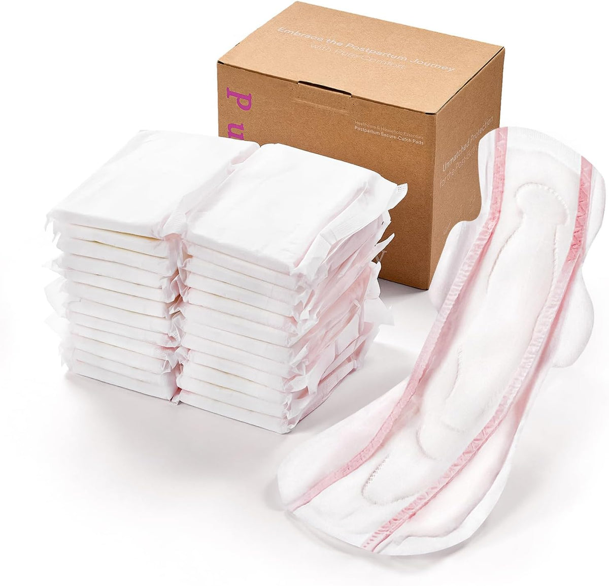 PurComfy Maternity Pads With Wings Postpartum 24 pieces