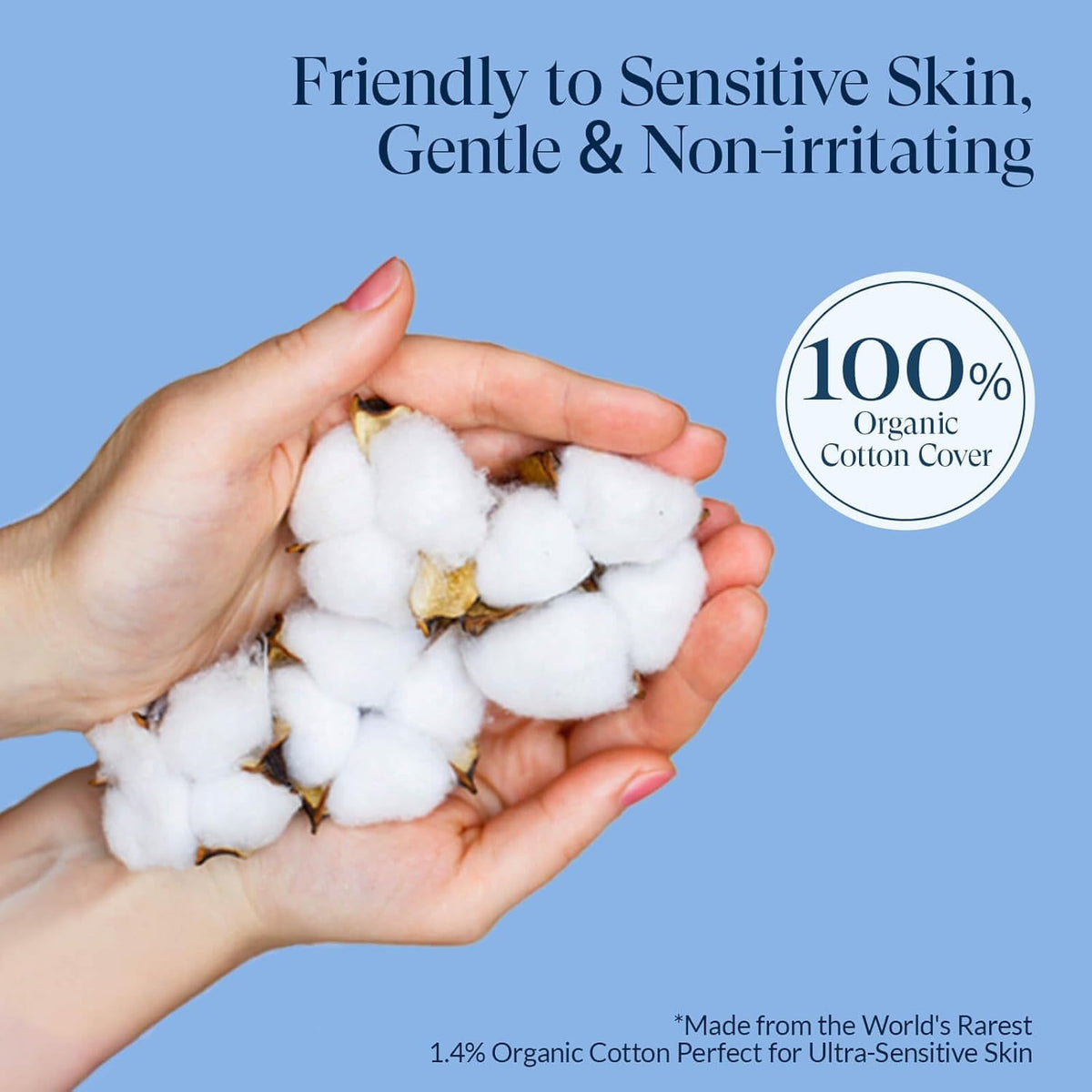 Absorventes Sanitary Pads Fragrance-Free 100% Cotton