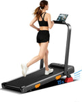 15% Incline Walking Pad Treadmill, Under Desk Treadmills for Home | Foldable Treadmill, Compact, Portable, 2.5HP Brushless, Home Office, Reomte Control, 300Lbs Capacity, LED Display