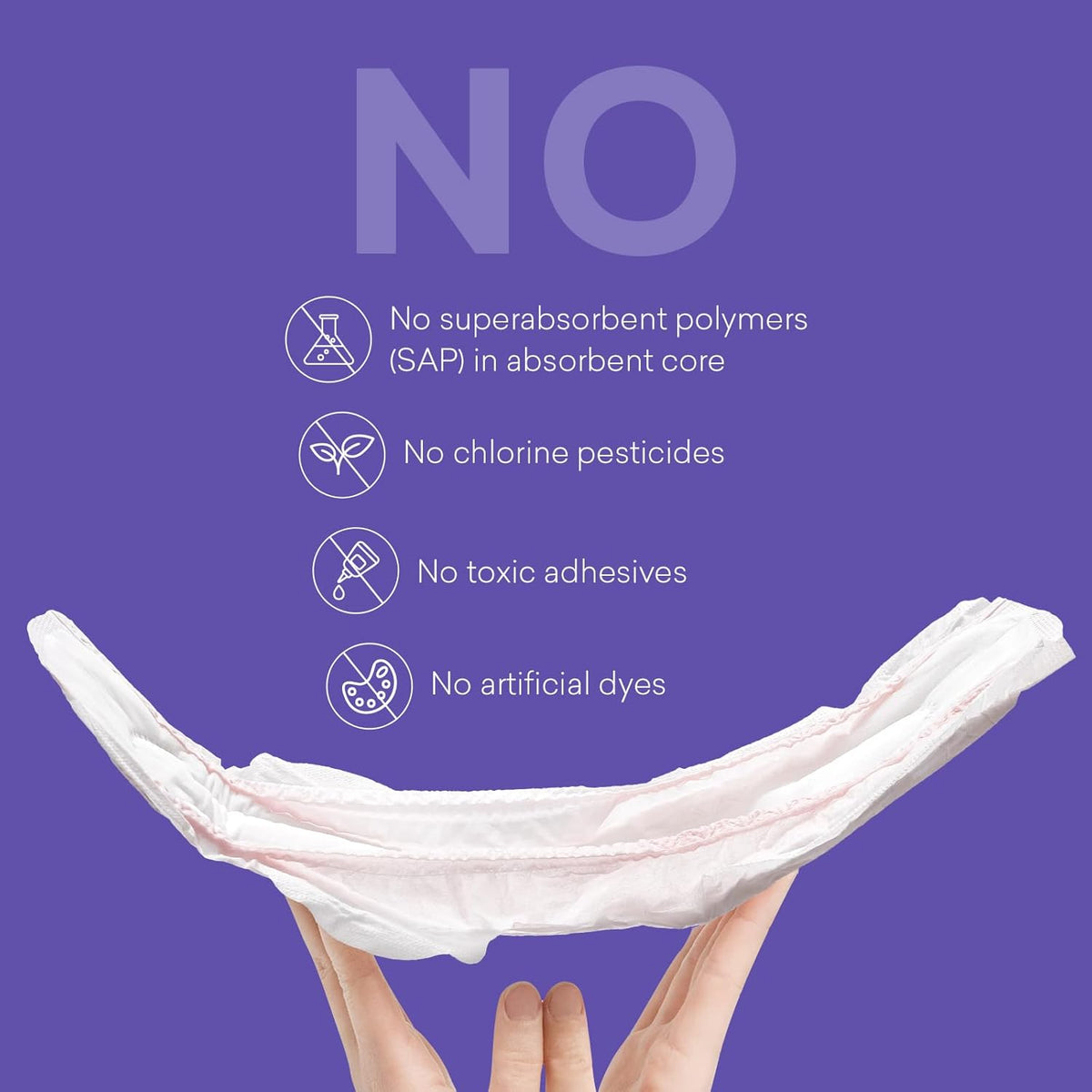 PurComfy Maternity Pads With Wings Postpartum 24 pieces