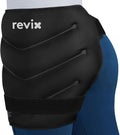 REVIX Extra Large Hip Ice Pack Wrap After Surgery, Reusable Gel Cold Pack for Hip Replacement Recovery, Sciatic Nerve, Cold Therapy Hip Flexor Compression Wrap, Black