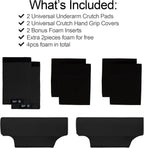 Crutches Padding Comfy Crutch Pads for Armpits and Hand Grips | Crutches Accessories Crutch Pads Crutch Cushions Strong Cushioning Soft Pads For Crutches Machine Washable Moisture Wicking