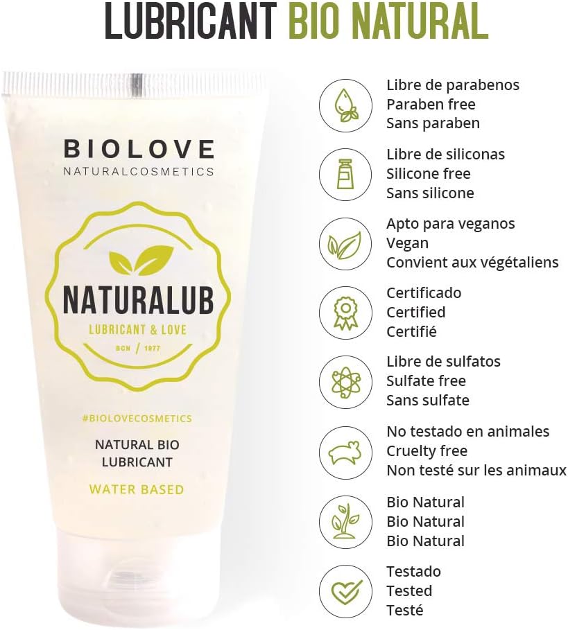 Naturalub 100% Natural Waterbased Sex Lubricant without Parabens, Sulfates and Silicones