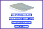 AGFIX FOAM, Agfix Foam Silver Wound Dressing 10x10CM, PACK OF 5
