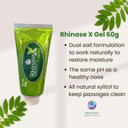 Rhinase X Nasal Gel | Long Lasting Symptom Relief from Nasal Dryness from Low Humidity and Allergy| Great for Travel Dryness Caused by Dry Nose. 60g