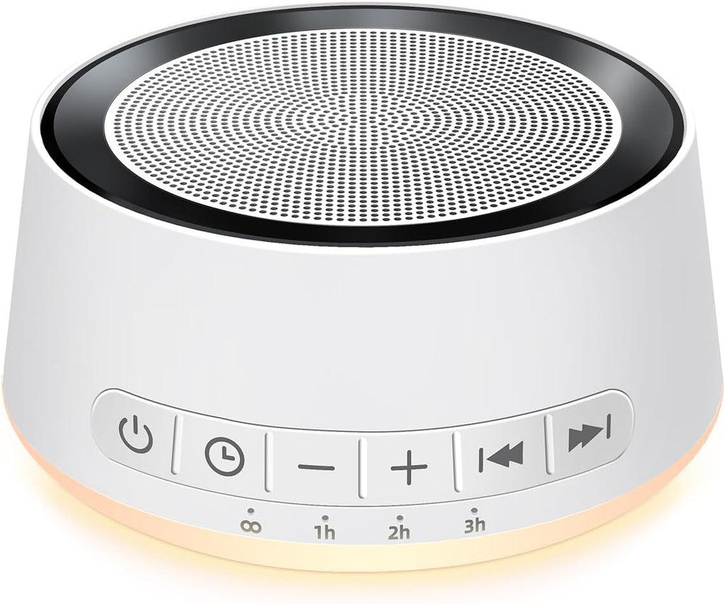 Sound Machine Night Light White Noise Machine with 30 Soothing Sounds 12 Colors Night Light Sleep Machine for Baby Kids Adults Brown Pink Nosie Machine with 32 Volume Levels for Office Home Travel