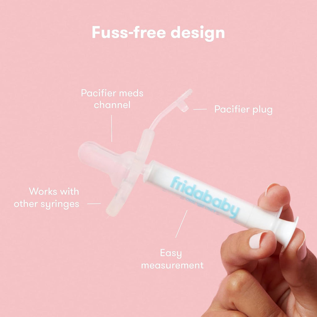 Frida Baby Medicine Pacifier Syringe, Accu-Dose Paci, Medi Frida, Fuss Free | Dispenser for Mess & Fuss Free Medicine Use, Baby-Safe Pacifier Design, Made in USA, Easy to Use