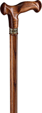Asterom Handcrafted Canes for Men, Ergonomic Wooden Walking Cane, Oak Wood