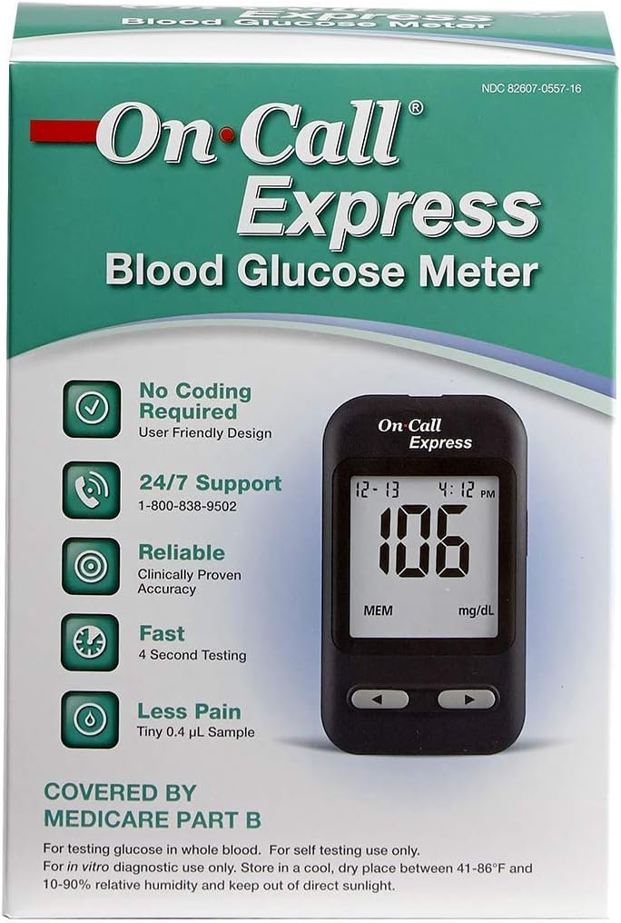 On Call Express Diabetes Blood Glucose Meter Kit