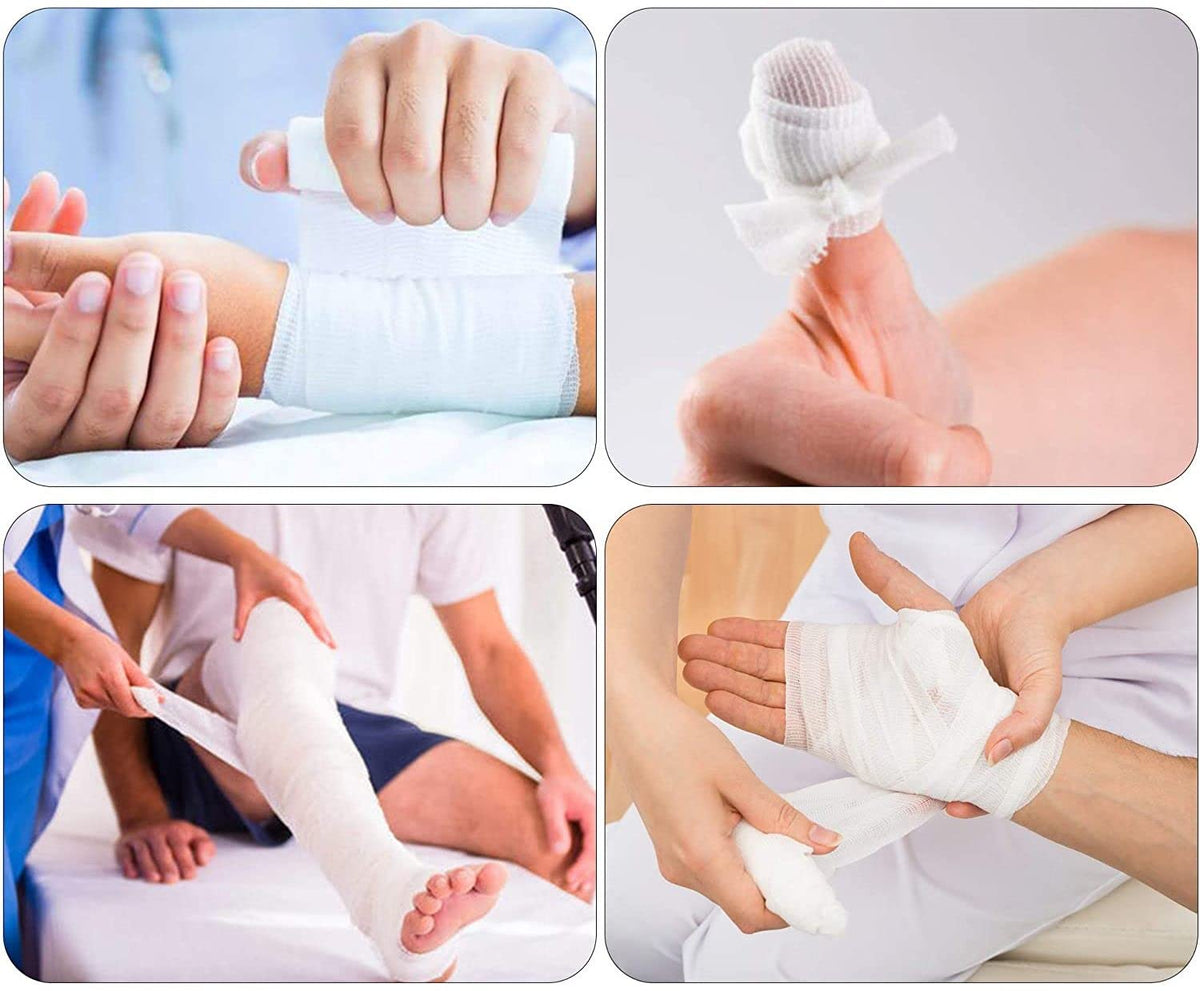 E.T.O Sterile Roller Bandage FII (10cm x 4m) - Pack of 12 Rolls | Absorbent Cotton Gauze Medical Bandage Roll for Wound Care & Dressing | Hospital Grade Elastic Support & First Aid Supplies