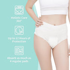 Disposable Period Underwear for Women S/M, 360° Leak Proof Period Panties for Heavy Flow, Overnight Postpartum and Incontinence, Odor Control, Breathable, Comfortable & Secure, 6 Count