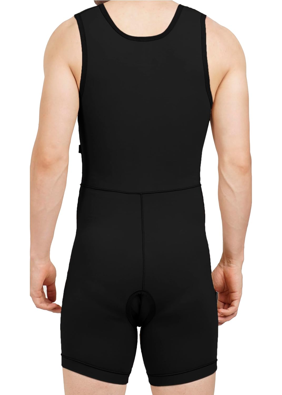 Post-Liposuction Bodysuit for Men up to Mid-Thigh | Sleeveless | | Cotton | Moderate Compression | Medical-Grade Shapewear for Body Contouring, Swelling Control & Post-Surgical Support ||