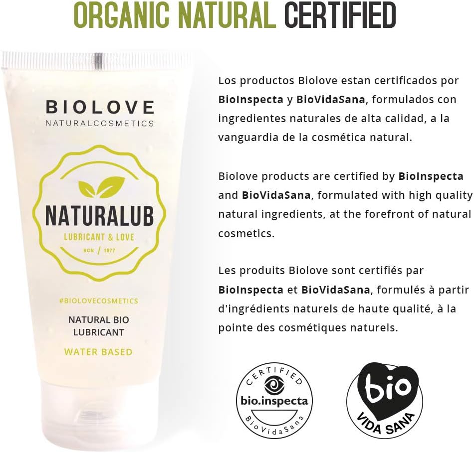 Naturalub 100% Natural Waterbased Sex Lubricant without Parabens, Sulfates and Silicones
