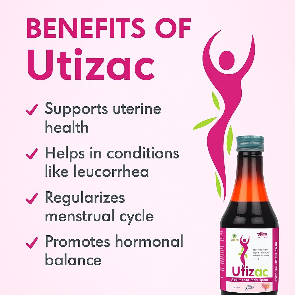 UtiZac UTI Care Syrup 200 ml – Sugar-Free Herbal Supplement for Urinary Tract Infection Relief – Supports Bladder Health & Comfortable Urination – Natural Formula for Men & Women