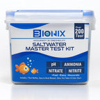BIONIX Saltwater Master Test Kit (200 Tests) | ph Ammonia Nitrite & Nitrate Test kit for Aquarium.