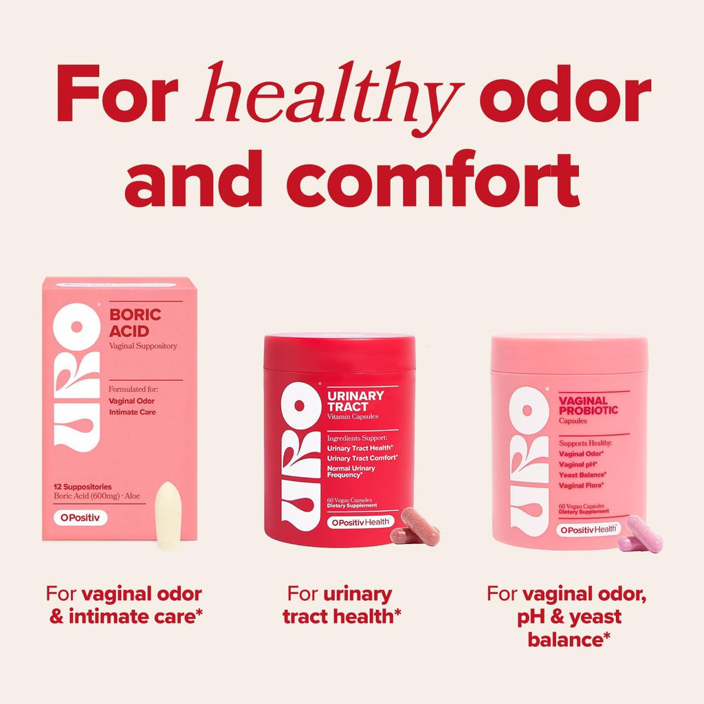 O Positiv URO Urinary Tract Health Supplement for Women, 60 Count (Pack of 1) - Urinary Support Vitamins with Pacran Complete Cranberry Extract, D-Mannose, & Vitamin C - Vegan & Gluten-Free