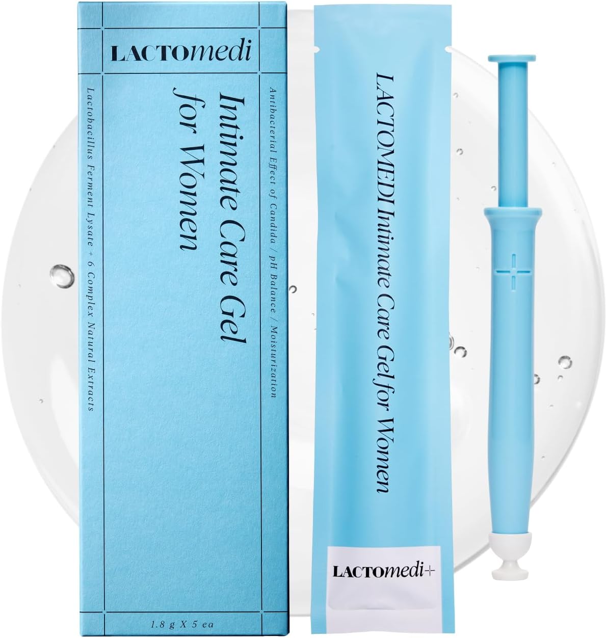 LACTOMEDI Intimate Care Gel | Intensive Care Package | Vaginal Probiotics Applicator | Yeast Infection Care | BV Care for Women | pH Balance Gel | Itchiness and Unpleasant Odor (1box x 5pcs)