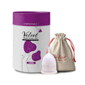 Velvet Reusable Menstrual Cup for Women - Large Size with Pouch|Ultra Soft, Odour and Rash Free|100% Medical Grade Silicone |No Leakage | Protection for Up to 8-10 Hours | Large