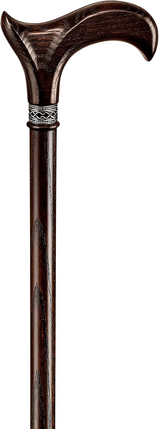 Asterom Handcrafted Walking Cane, Stylish Wooden Canes for Men, Oak Wood