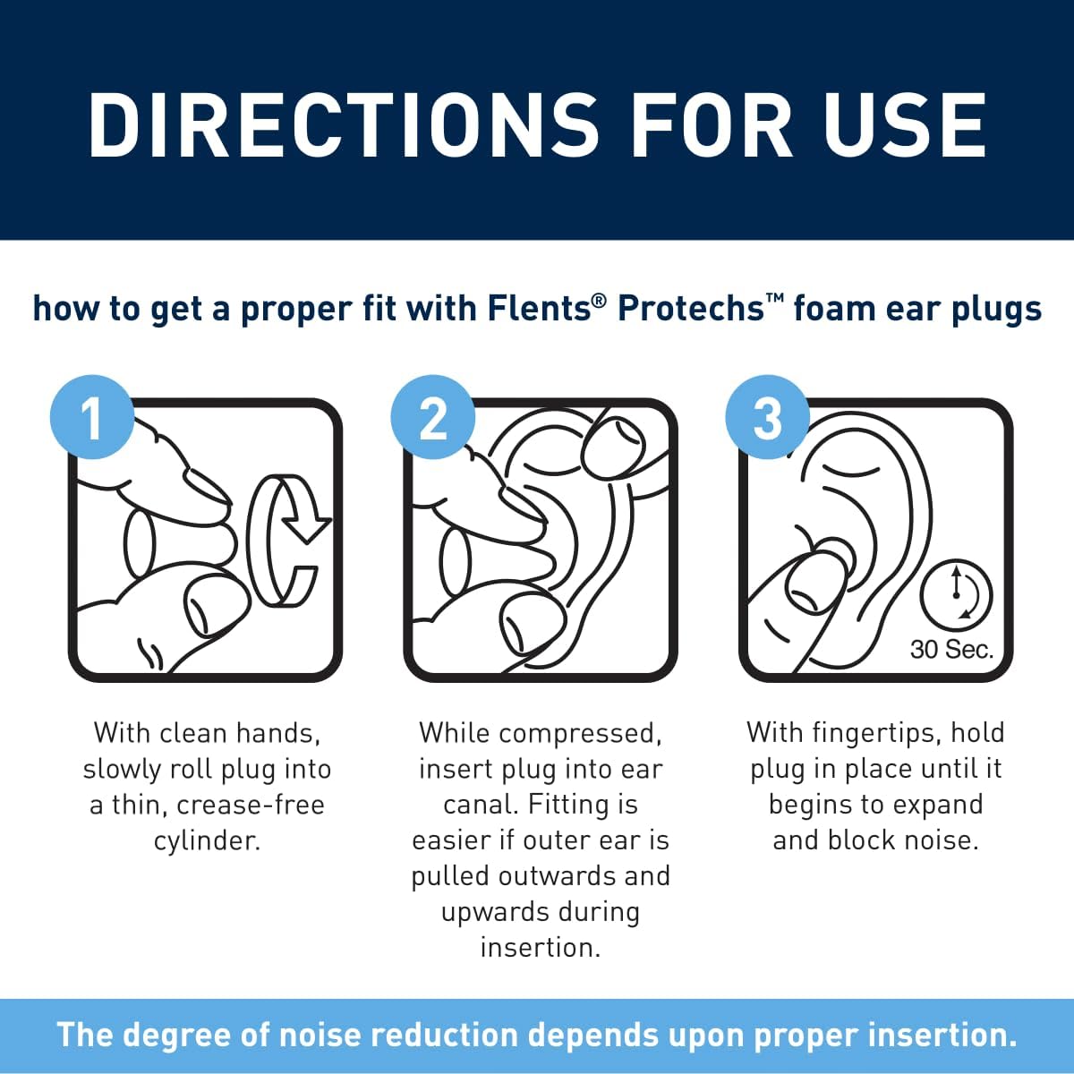 Flents Protechs Quiet Time Foam Ear Plugs, NRR 33, 10 Pair, Purple | Reusable Foam Ear Plugs for Sleeping, Snoring, Loud Noise, Traveling, Concerts, Construction, Studying, Work & Shooting