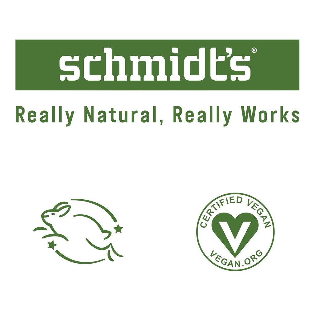 Schmidt's Aluminum-Free Vegan Deodorant Bergamot & Lime for Women and Men, with 24 Hour Odor Protection, Natural Ingredients, Cruelty-Free, 2.65 oz