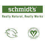 Schmidt's Aluminum-Free Vegan Deodorant Bergamot & Lime for Women and Men, with 24 Hour Odor Protection, Natural Ingredients, Cruelty-Free, 2.65 oz