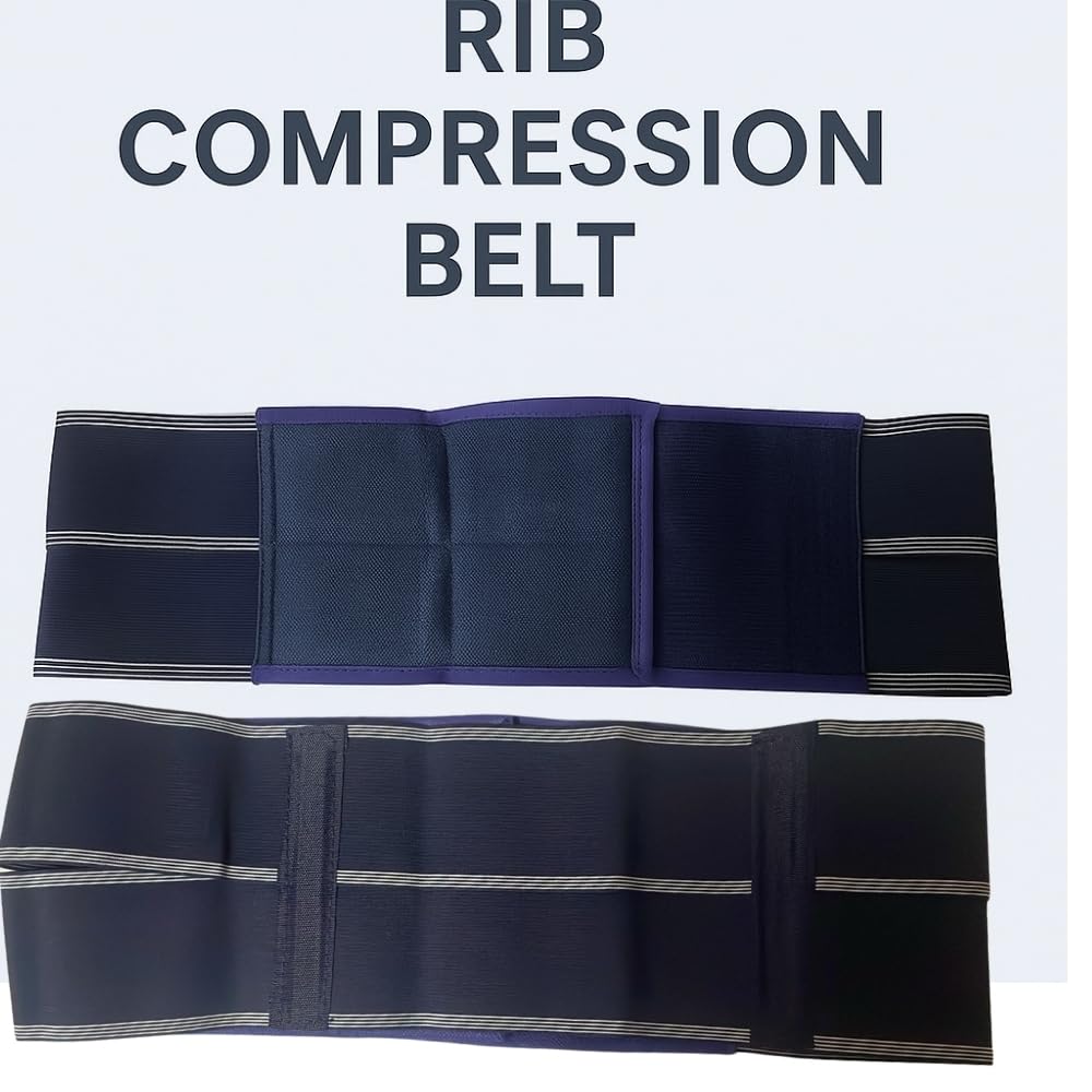 Rib Belt Chest Support for Men & Women, Adjustable Elastic Rib Brace for Fracture, Injury & Post-Surgery Recovery (32)