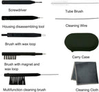 8 Pieces Hearing aid Amplifier Cleaning Tools, Earbuds/Headphones Cleaner Brush Kits with case | Hearing Amplifier cleaner brush for hearing aids, earbuds and headphones; 8-in-1 hearing aid cleaning kit;