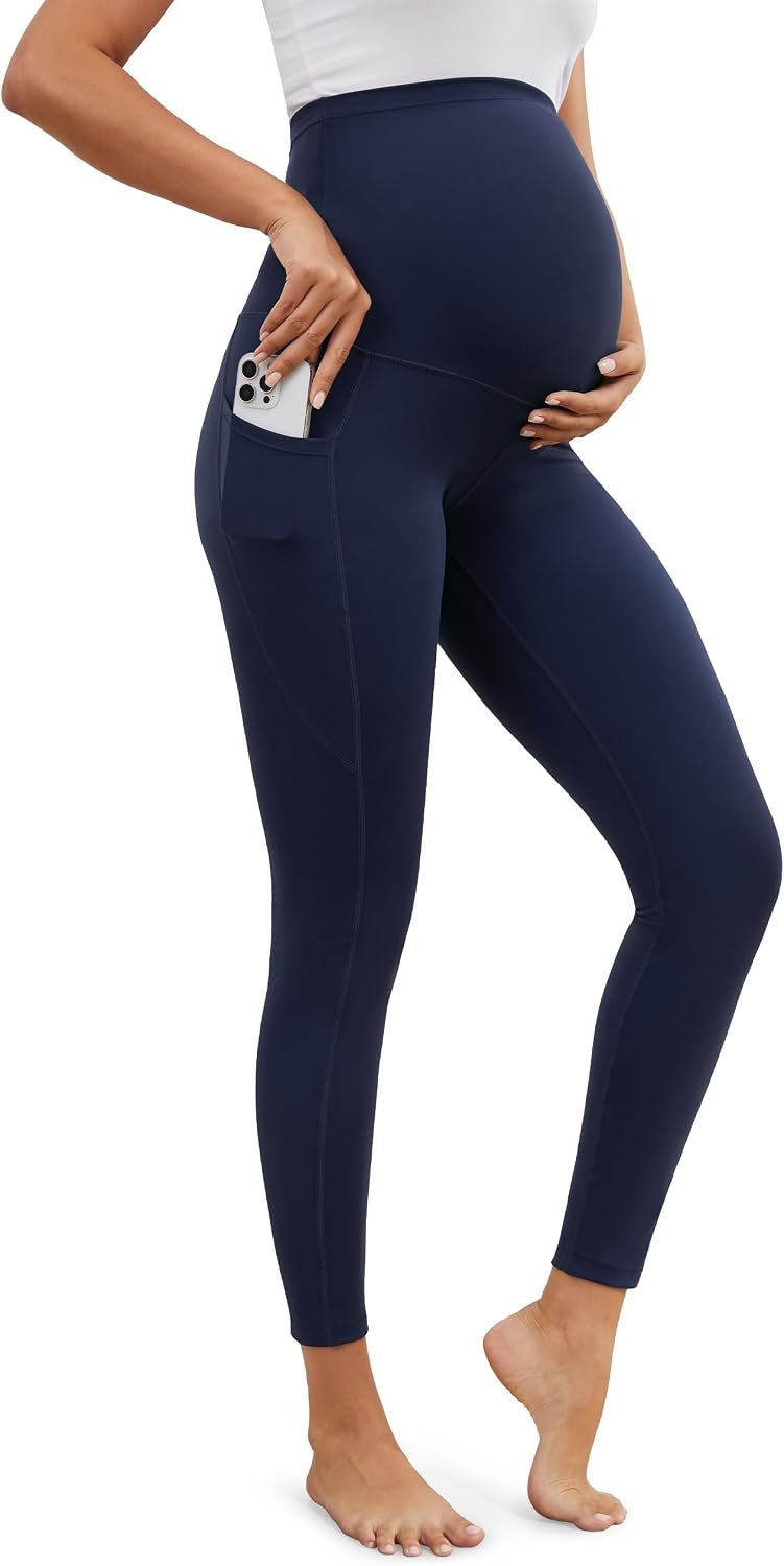 SEVEGO Tall Women's 32/34/36 Inseam Maternity Leggings Over The Belly Pregnancy Yoga Pants Workout Active Wear