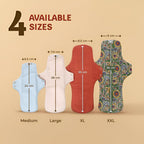 Avni Lush Reusable Cloth, Sanitary Pads for Women | 2 Pads | Superabsorbent Heavy Flow Sanitary Pads | Organic Cotton Sanitary Pad | Antimicrobial Laboratory Tested, Prevents Infections, Chemical-Free (2 pads (XL) Solid)