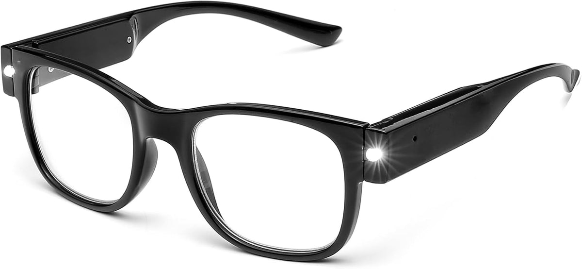 SKYWAY Reading Glasses Lighted Rechargeable Bright LED Readers with Lights Eyewear Clear Vision Unisex