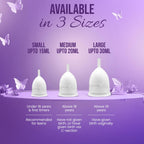 Velvet Reusable Menstrual Cup for Women - Large Size with Pouch|Ultra Soft, Odour and Rash Free|100% Medical Grade Silicone |No Leakage | Protection for Up to 8-10 Hours | Large